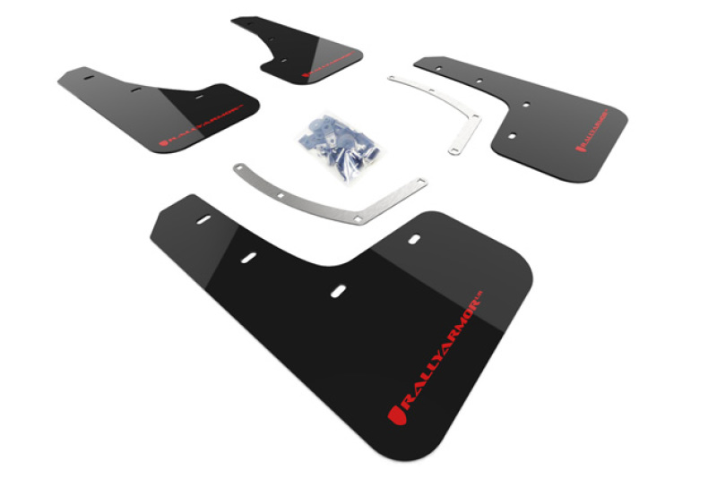 Rally Armor 18-26 Subaru Ascent Black UR Mud Flap w/Red Logo