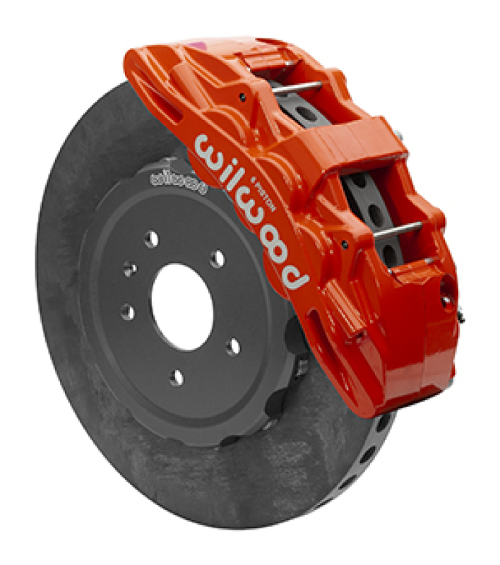 Wilwood SX6R WCCB Carbon-Ceramic Front Brake Kit 15in Plain Face Red 05-13 Chevy Corvette