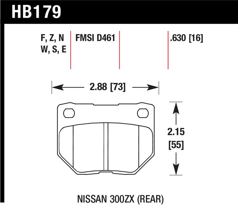 Hawk 06-07 WRX HP+ Street Rear Brake Pads