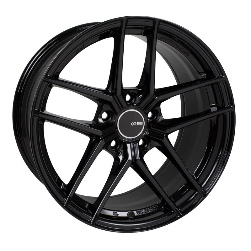 Enkei TY5 18x8 5x114.3 50mm Offset 72.6mm Bore Black Wheel
