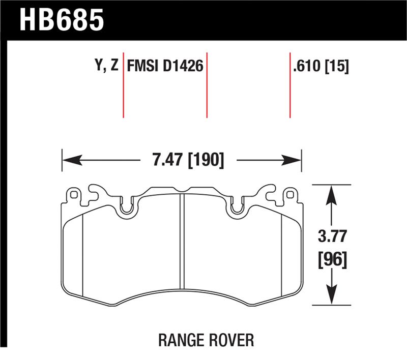 Hawk 10-11 Range Rover/Range Rover Sport Supercharged LTS Front Brake Pads