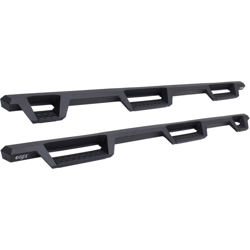 Westin 99-16 Ford F-250/350/450/550 CC (6.75ft Bed) HDX Drop Whl to Whl Nerf Step Bars - Text Blk