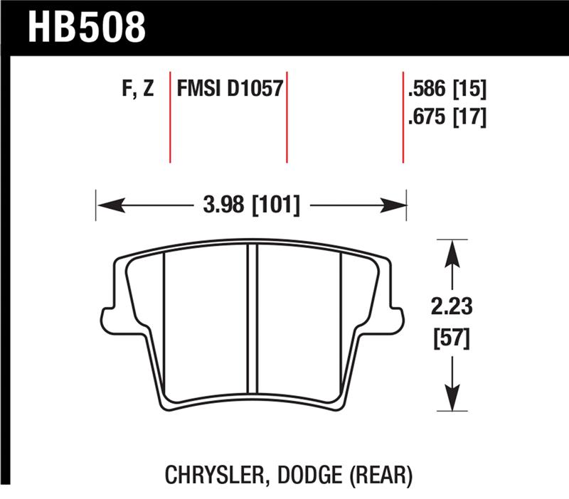 Hawk 05-10 Chrysler 300 (except SRT8) / 08 Dodge Challenger / 09-10 Dodge Challenger SE/RT HPS