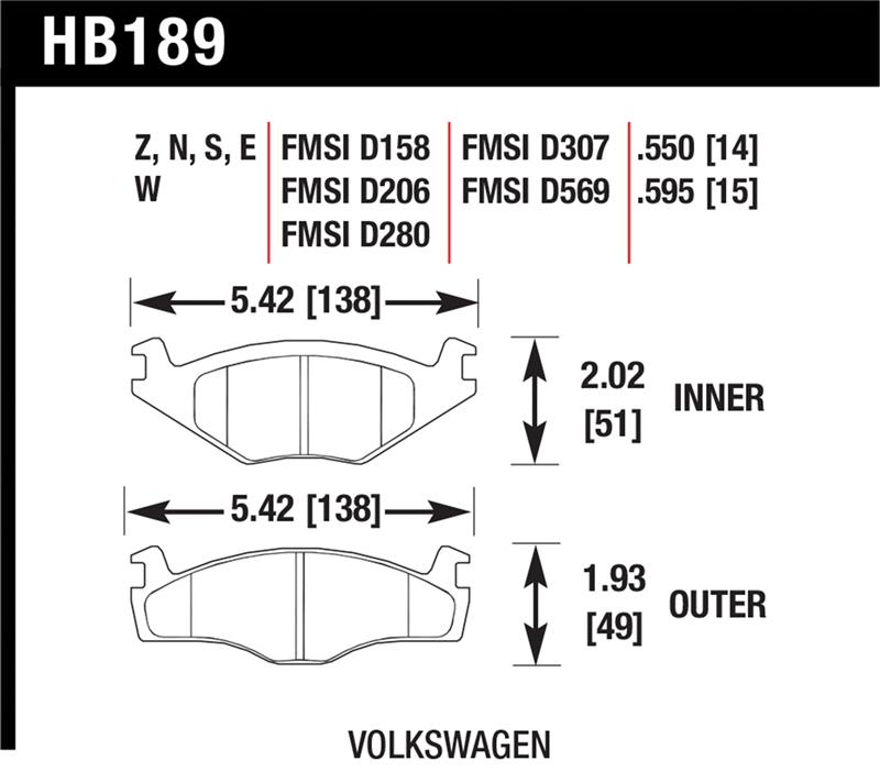 Hawk Performance Ceramic Street Brake Pads