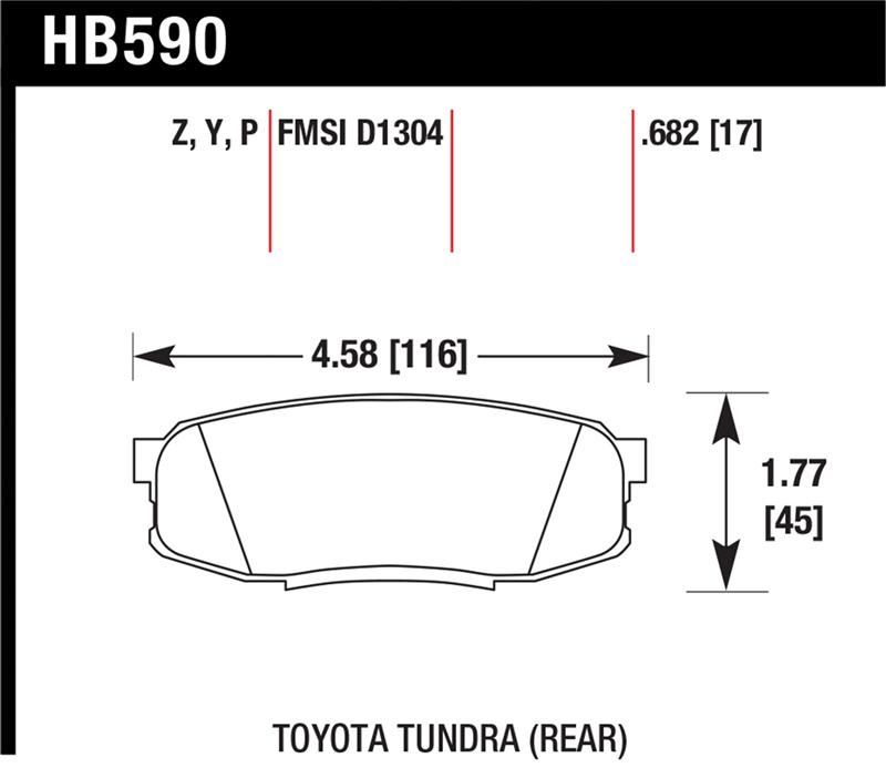 Hawk Performance 08-14 Toyota Land Cruiser Ceramic Street Rear Brake Pads