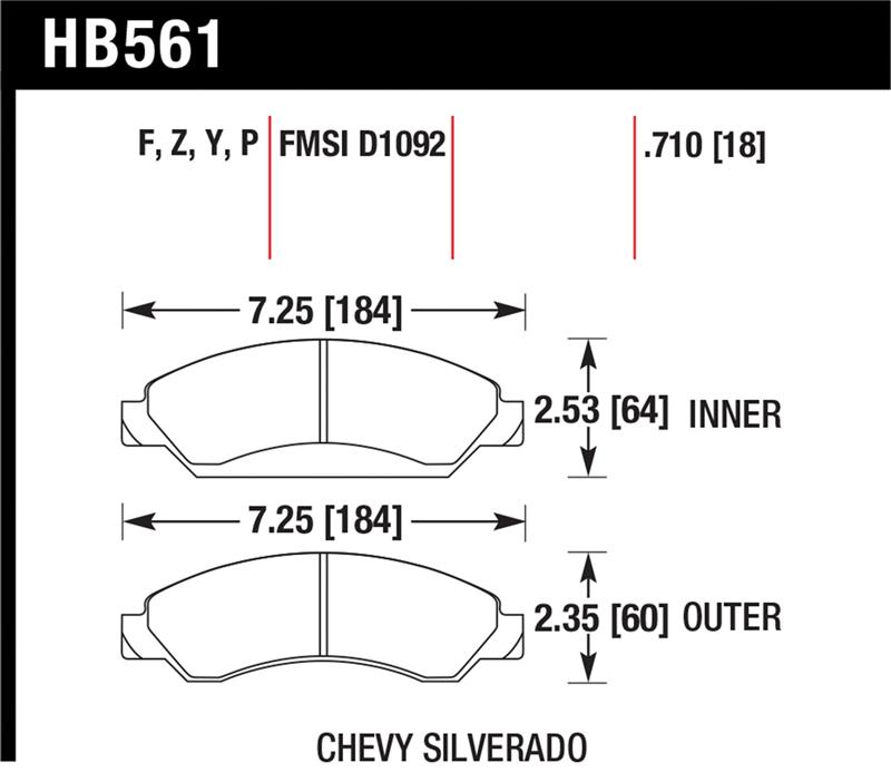 Hawk Performance Ceramic Street Brake Pads