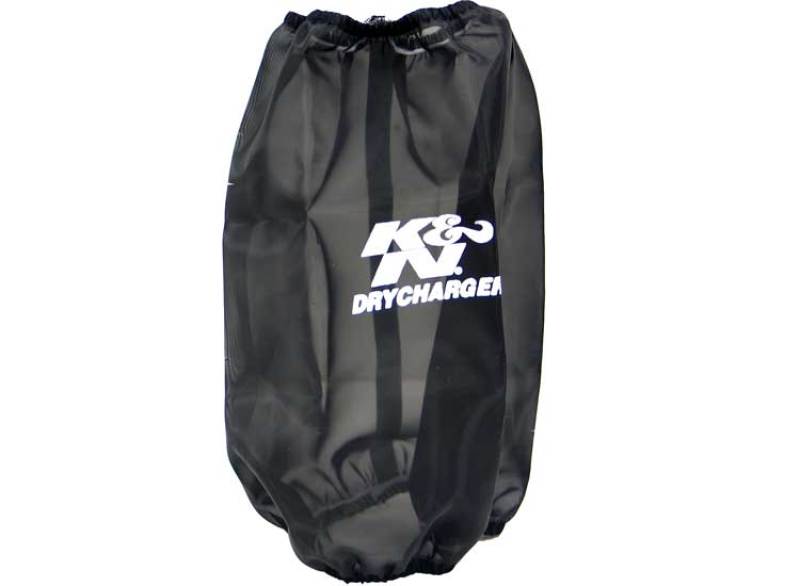 K&N 6.625in Base ID / 5.25in Top ID / 9.5in H Round Tapered Black Drycharger Air Filter Wrap