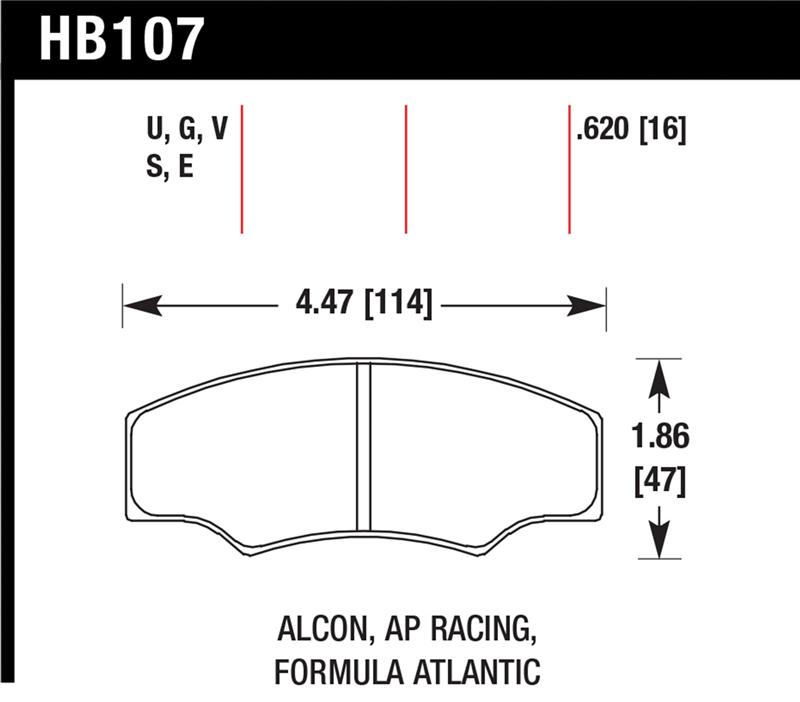 Hawk CP2361/CP3228/CP5104/CP5144 AP Racing DTC-60 Brake Pads