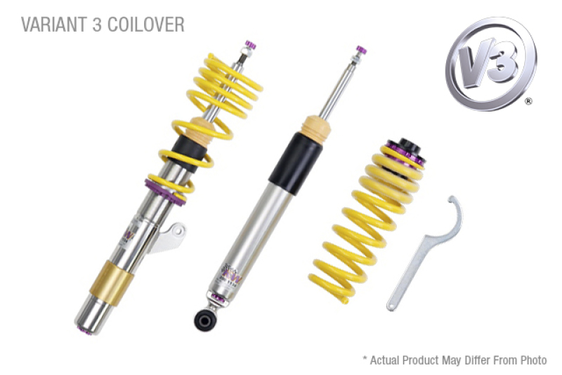 KW Coilover Kit V3 Audi A4 S4 (8K/B8) w/ electronic dampening control Sedan FWD + Quattro