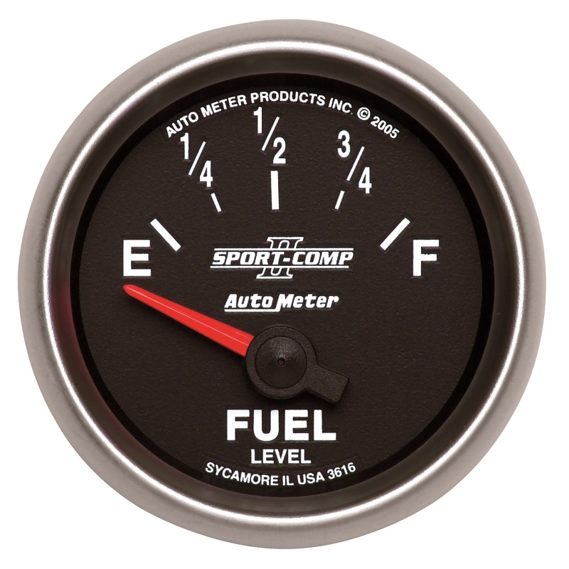 Autometer Sport-Comp II 52mm 240-33 ohms Short Sweep Electronic Fuel Level Gauge
