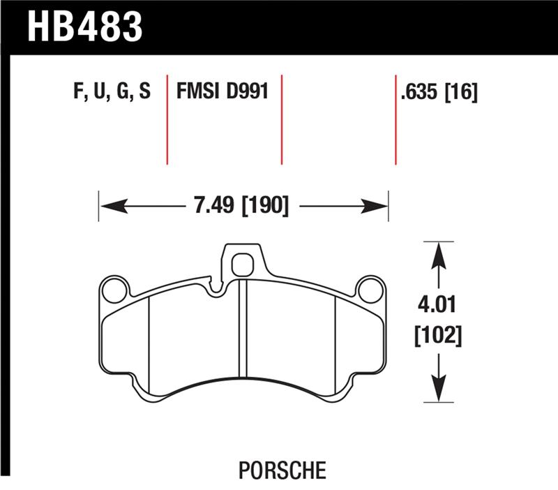 Hawk 08 Porsche 911 Targa 4/4S/03-05 911 GT2/04-08 GT3/07-08 Turbo DTC-70 Race Front Brake Pads