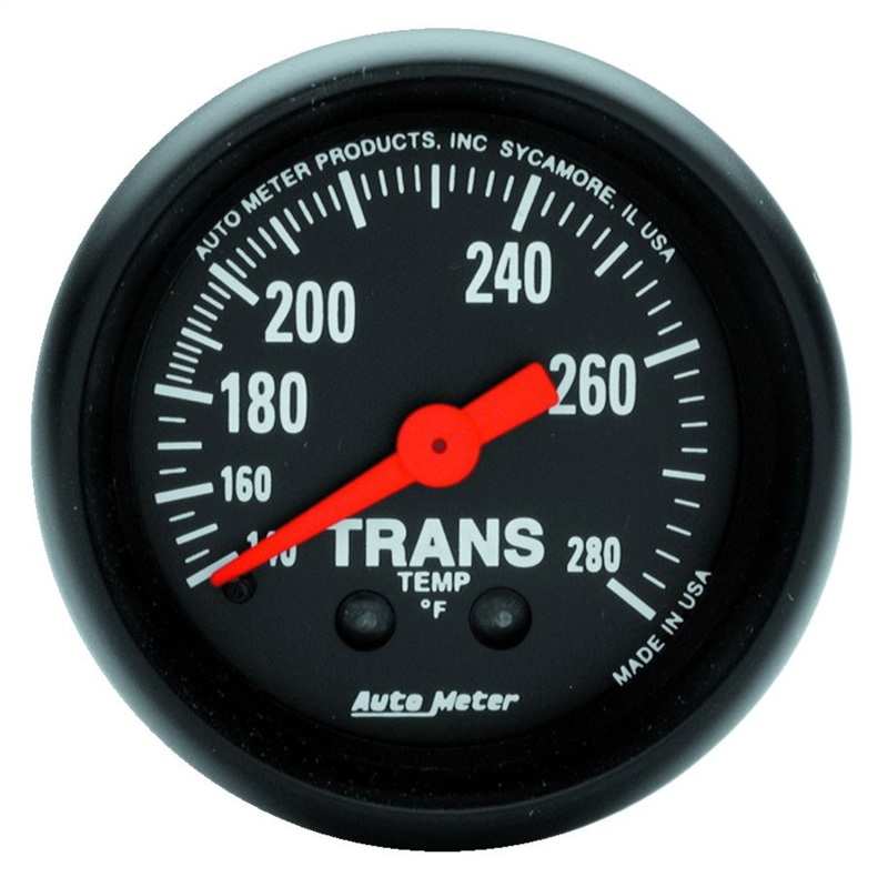 Autometer Z Series 52mm 140-280 Degrees F Mechanical Transmission Temperature Gauge