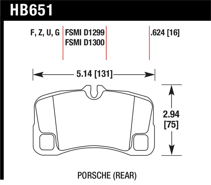 Hawk 07-08 Porsche 911 Turbo/911 GT3/911 GT3 CUP Rear DTC-70 Race Brake Pads