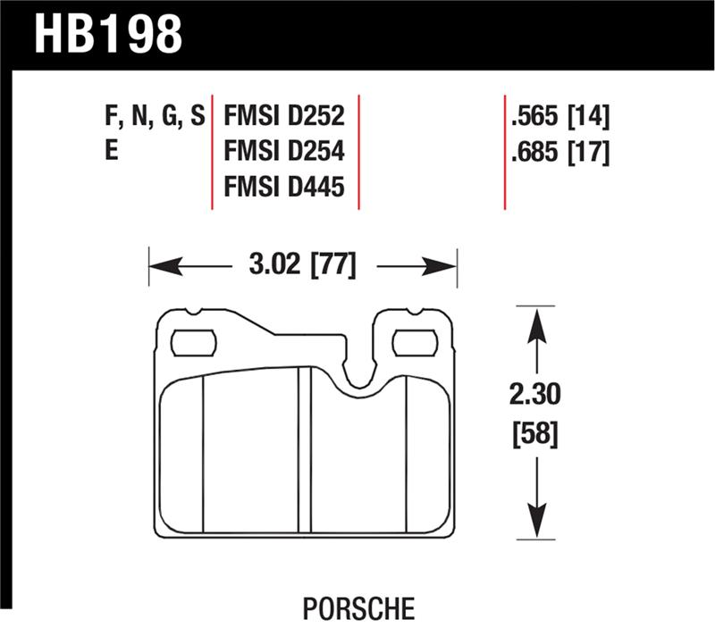Hawk 77-88 Porsche 924 / 78-85 & 92-95 928 / 83-91 944 HT-10 Rear Race Brake Pads