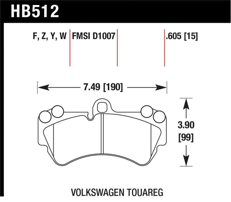 Hawk 08 Porsche Cayenne GTS/Turbo / 03-09 Cayenne / 04-05 VW Touareg DTC-30 Race Front Brake Pads
