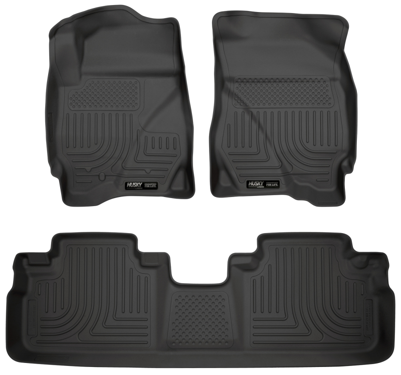 Husky Liners 09-12 Ford Escape/Mazda Tribute (Base/Hybrid) WeatherBeater Combo Black Floor Liners