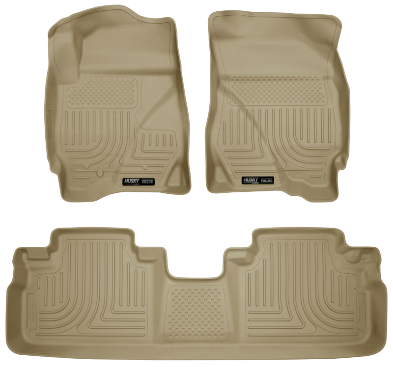 Husky Liners 09-12 Ford Escape/Mazda Tribute (Base/Hybrid) WeatherBeater Combo Tan Floor Liners
