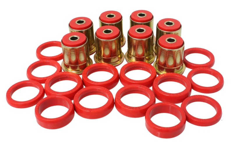 Energy Suspension GM Red Rear End Control Arm Bushing Set w/ Thrust Washer