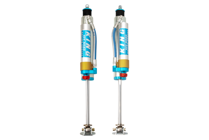 King Shocks 84-00 Jeep Cherokee xJ Front 2.5 Dia Piggy Hose Res Shock for 5-6in Lift w/Adj (Pair)