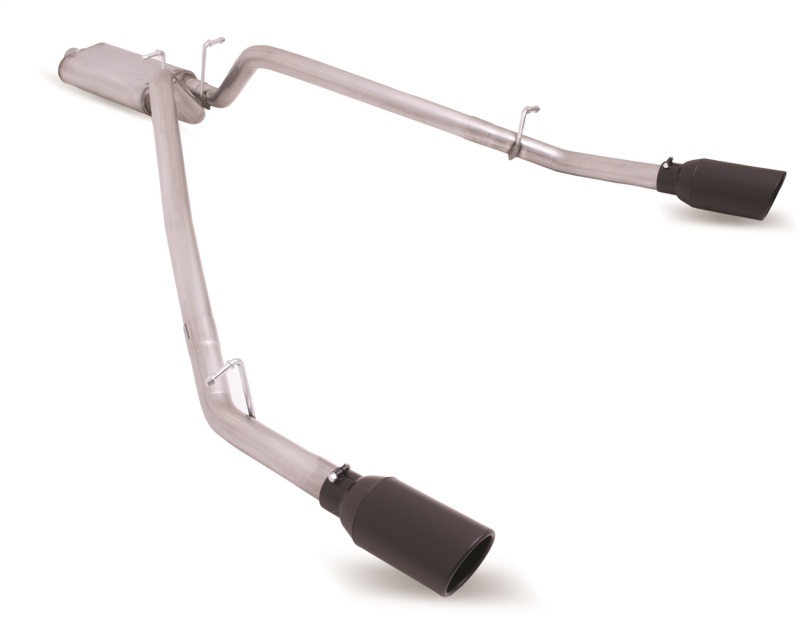 Gibson 2019 Ram 1500 Laramie 5.7L 2.5in Cat-Back Dual Split Exhaust - Black Elite