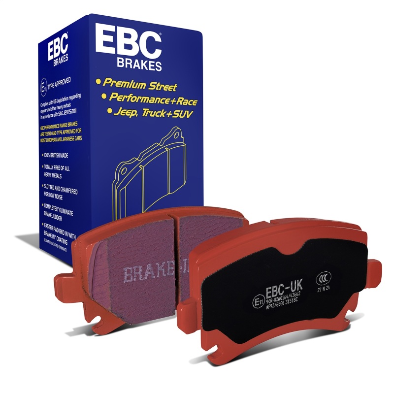 EBC 06-13 Audi A3 2.0 Turbo (Girling rear caliper) Redstuff Rear Brake Pads