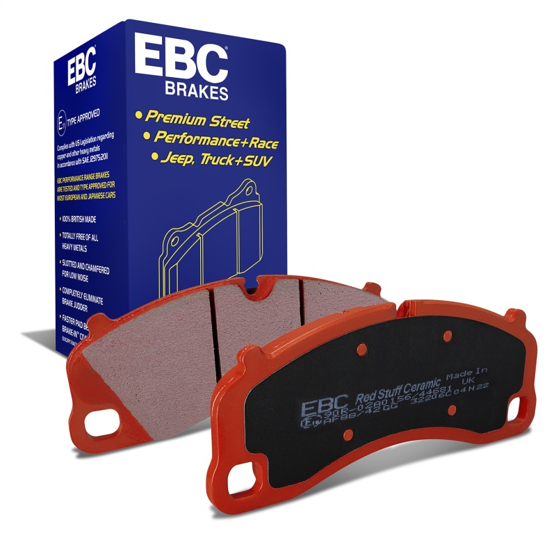 EBC 2016+ Porsche 911 (991/992) Carrera S 3.0TT (Cast Iron Rotor Only) Redstuff Front Brake Pads