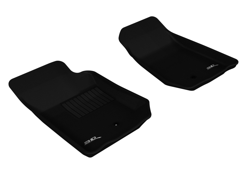 3D MAXpider 2007-2013 Jeep Wrangler JK 2-Door/Unlimited Kagu 1st Row Floormat - Black