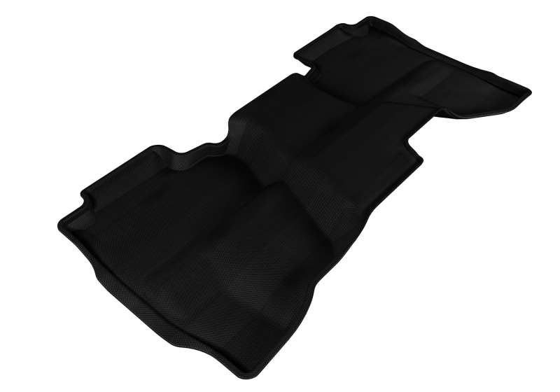 3D MAXpider 2014-2019 Chevrolet/GMC Silverado Double Cab Kagu 2nd Row Floormats - Black