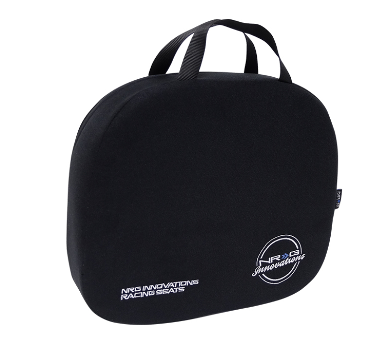 NRG Racing Seat Cushion - One Piece Memory Foam Nylon Black w/ White Stitching