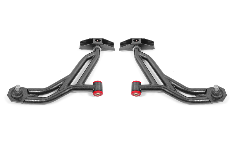 BMR 10-14 Ford Mustang / Shelby GT500 Non-Adj. Lower A-Arms (Poly/Delrin) - Black Hammertone