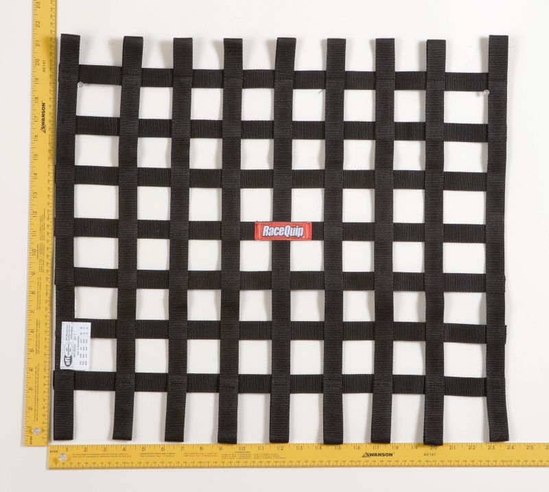 RaceQuip Black 21 X 24 SFI Ribbon Net