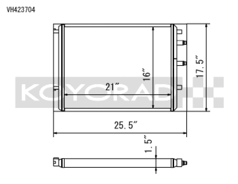 Koyo 15-20 BMW M3/M4 (F80/82/83) / 19-20 M2 Comp. (F87) Alum. High-Perf. Front Mount Heat Exchanger