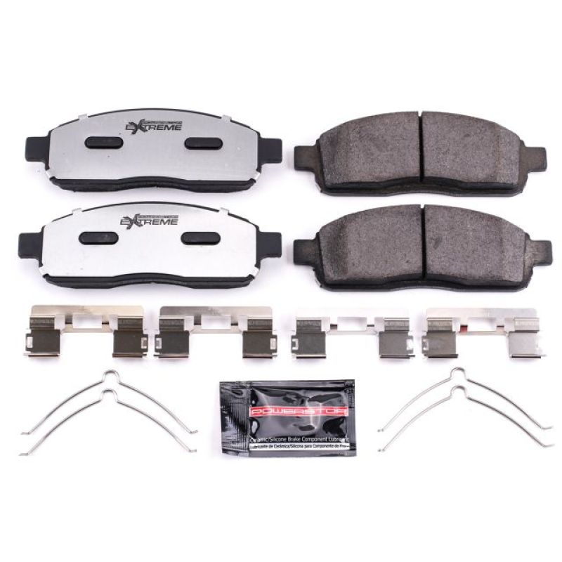 PowerStop - Z36 Truck and SUV Carbon-Fiber Ceramic Brake Pads with Hardware Kit
