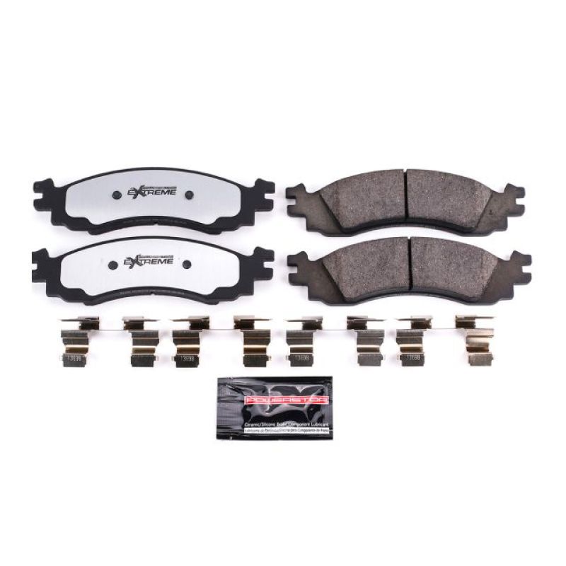 PowerStop - Z36 Truck and SUV Carbon-Fiber Ceramic Brake Pads with Hardware Kit