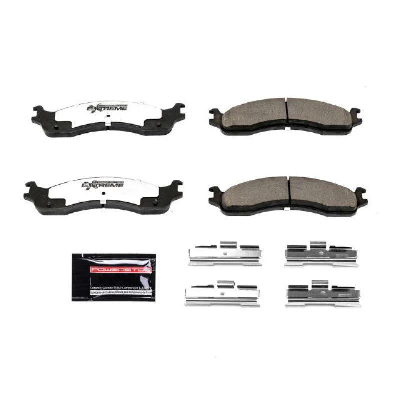 PowerStop - Z36 Truck and SUV Carbon-Fiber Ceramic Brake Pads with Hardware Kit