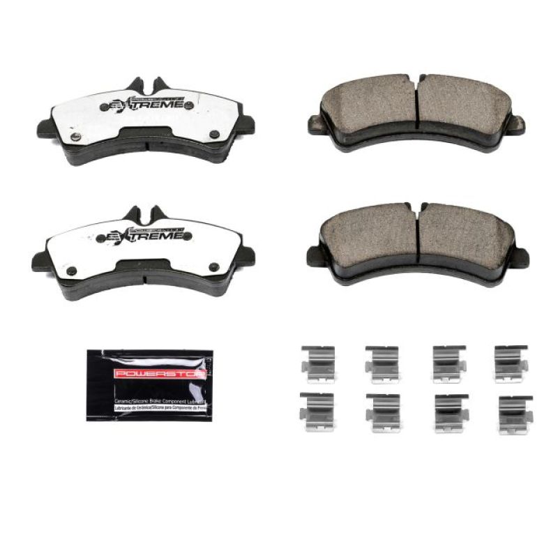 PowerStop - Z36 Truck and SUV Carbon-Fiber Ceramic Brake Pads with Hardware Kit