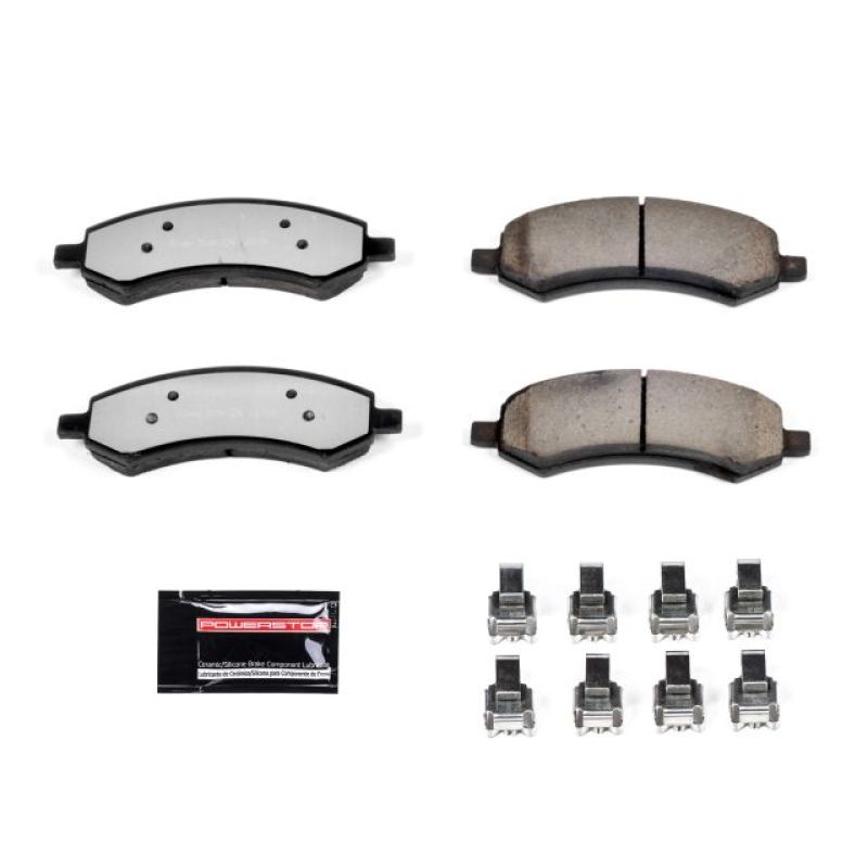 PowerStop - Z36 Truck and SUV Carbon-Fiber Ceramic Brake Pads with Hardware Kit