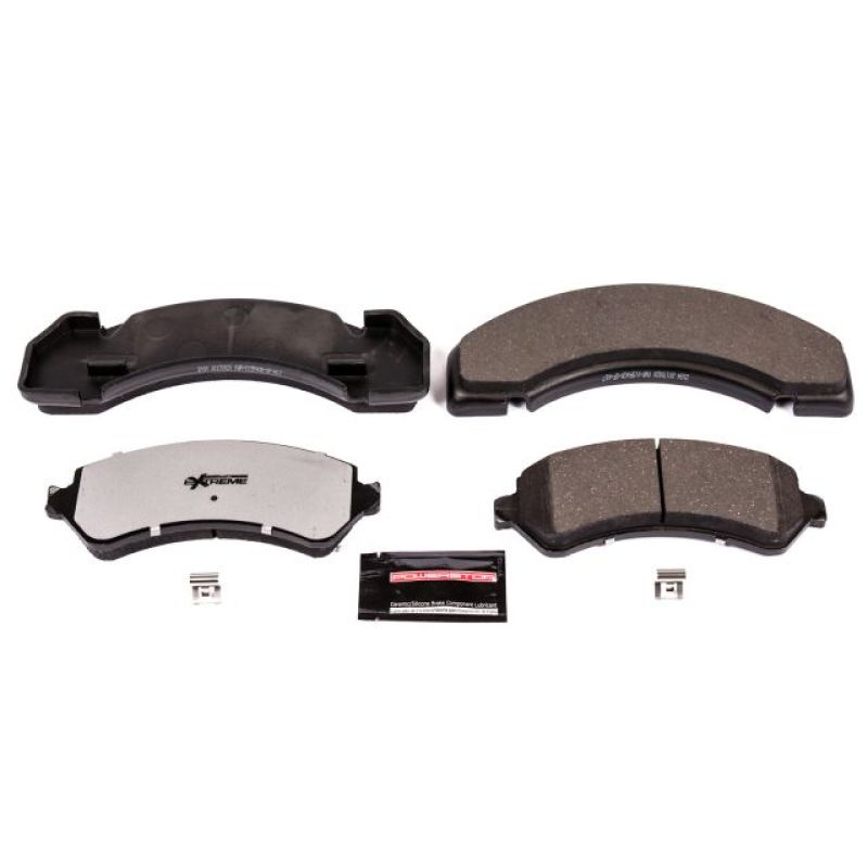 PowerStop - Z36 Truck and SUV Carbon-Fiber Ceramic Brake Pads with Hardware Kit