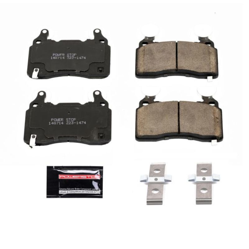 PowerStop - Z23 Daily Driver Carbon-Fiber Ceramic Brake Pads with Hardware Kit