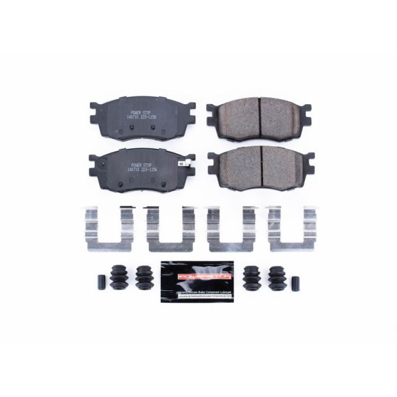 PowerStop - Z23 Daily Driver Carbon-Fiber Ceramic Brake Pads with Hardware Kit