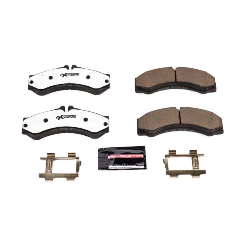 PowerStop - Z36 Truck and SUV Carbon-Fiber Ceramic Brake Pads with Hardware Kit