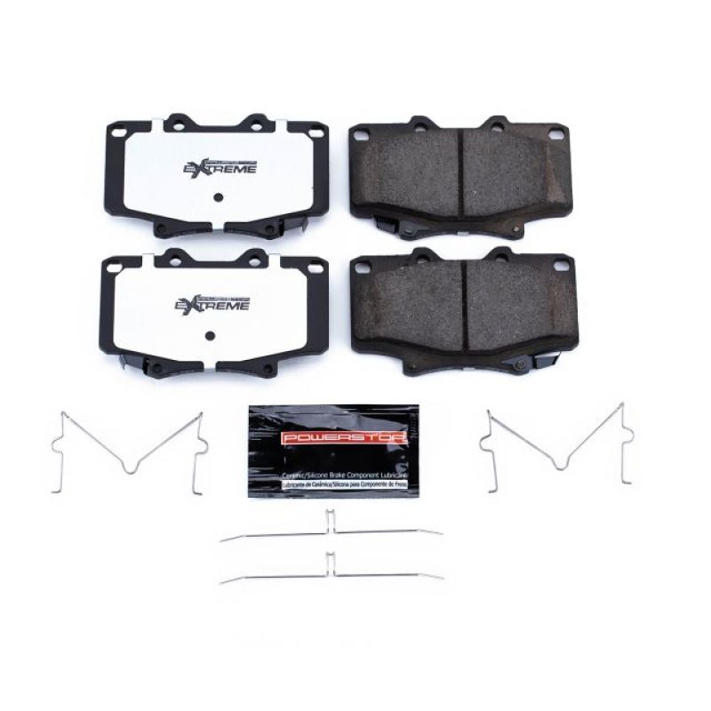PowerStop - Z36 Truck and SUV Carbon-Fiber Ceramic Brake Pads with Hardware Kit