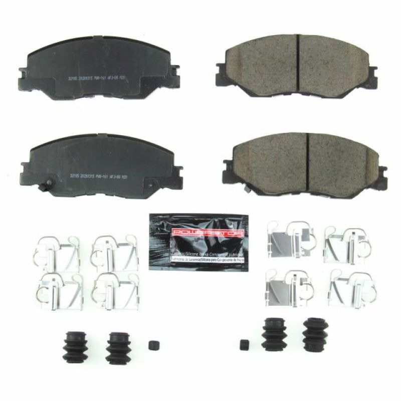 PowerStop - Z23 Daily Driver Carbon-Fiber Ceramic Brake Pads with Hardware Kit