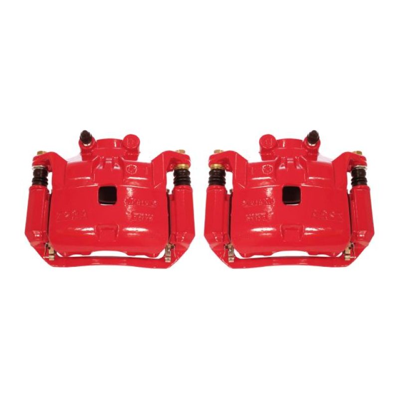 Power Stop 12-18 Nissan Versa Front Red Calipers w/Brackets - Pair