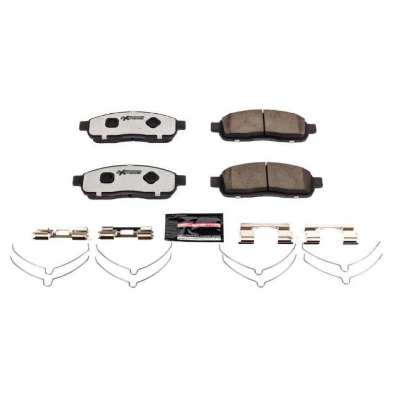 PowerStop - Z36 Truck and SUV Carbon-Fiber Ceramic Brake Pads with Hardware Kit