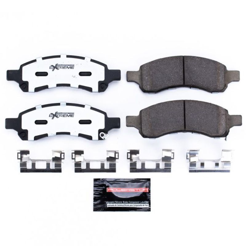 PowerStop - Z36 Truck and SUV Carbon-Fiber Ceramic Brake Pads with Hardware Kit