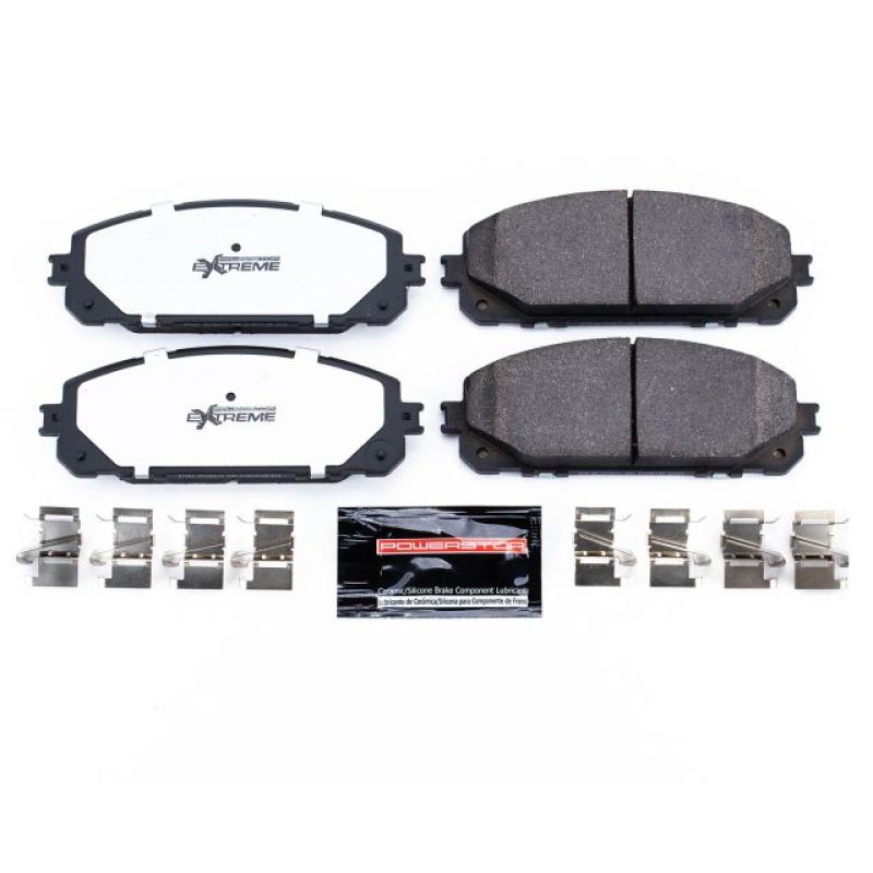 PowerStop - Z36 Truck and SUV Carbon-Fiber Ceramic Brake Pads with Hardware Kit