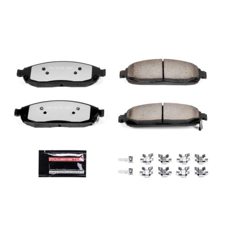 PowerStop - Z36 Truck and SUV Carbon-Fiber Ceramic Brake Pads with Hardware Kit