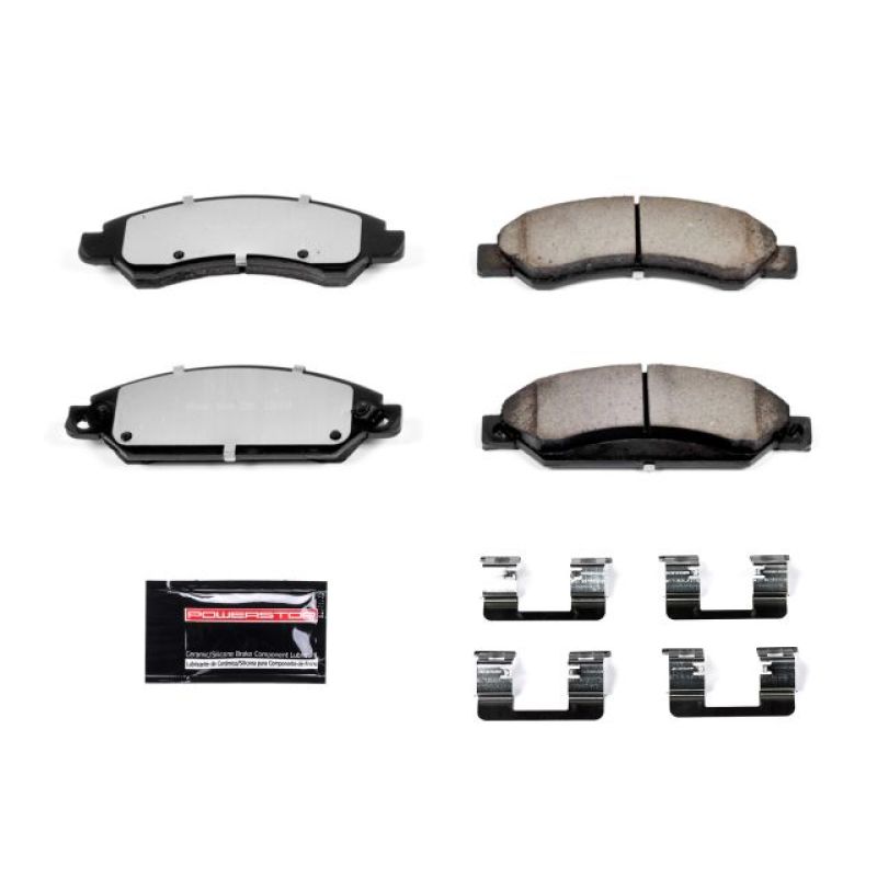 PowerStop - Z36 Truck and SUV Carbon-Fiber Ceramic Brake Pads with Hardware Kit