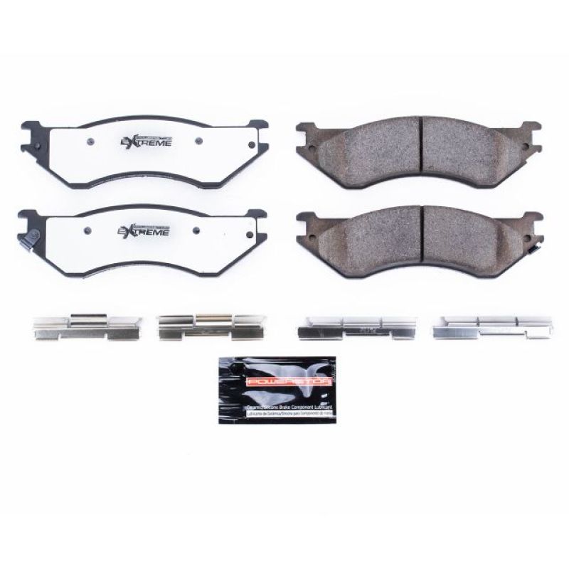 PowerStop - Z36 Truck and SUV Carbon-Fiber Ceramic Brake Pads with Hardware Kit